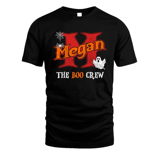The Boo Crew Halloween Custom Name Shirt MEGAN M1-22