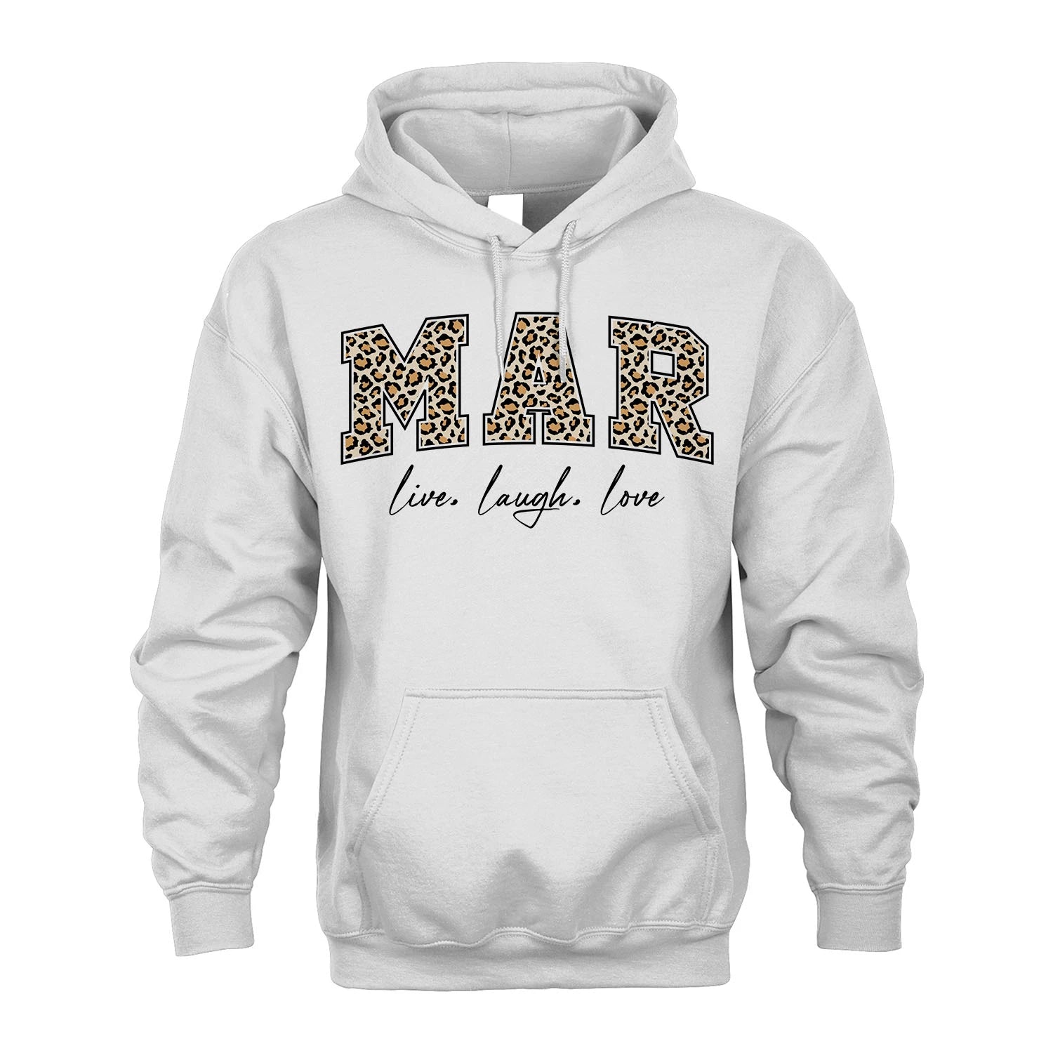 Live Laugh Love Custom Name With Leopard Pattern Shirt MAR M1-13