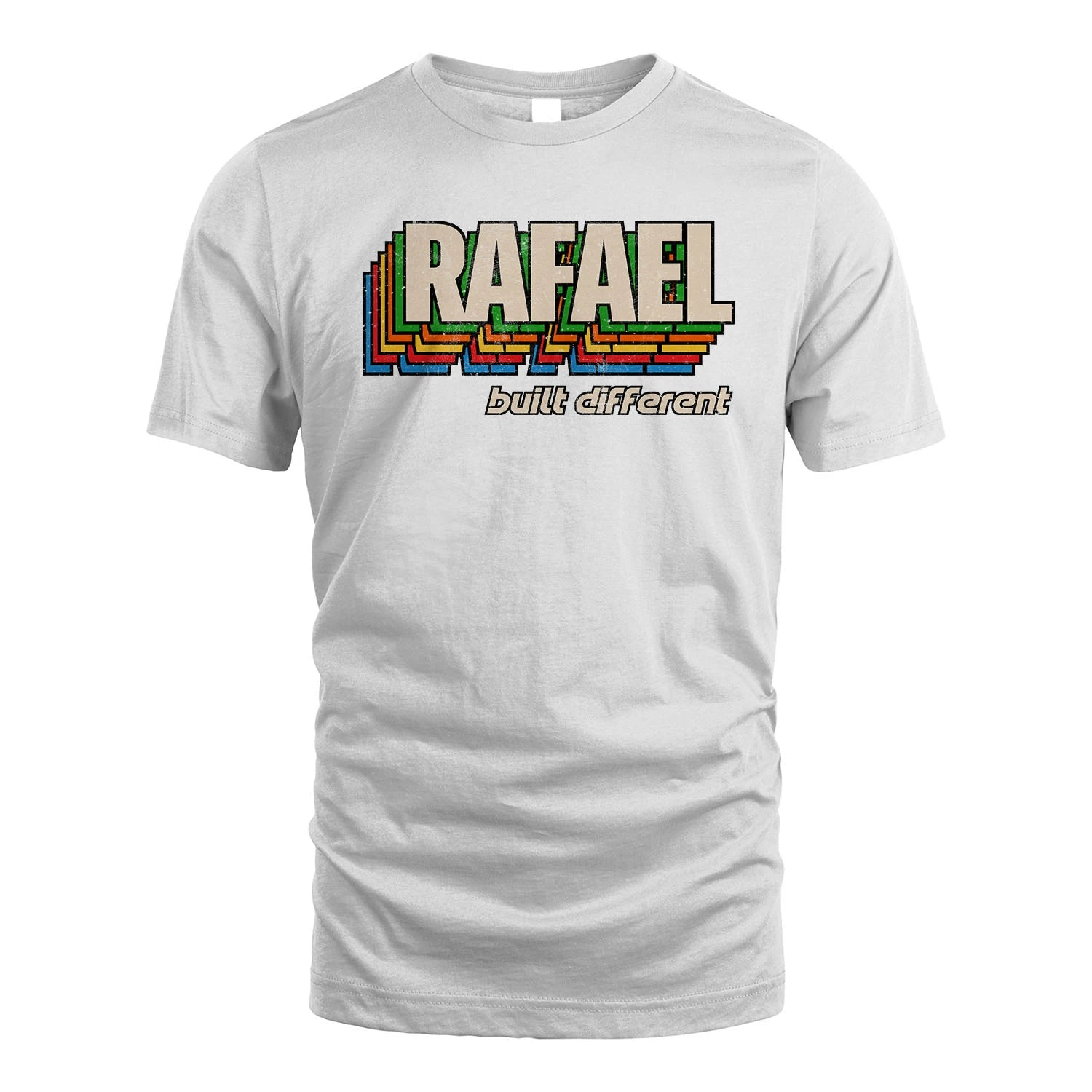 Your Name Built Different Retro Shirt RAFAEL M1-26