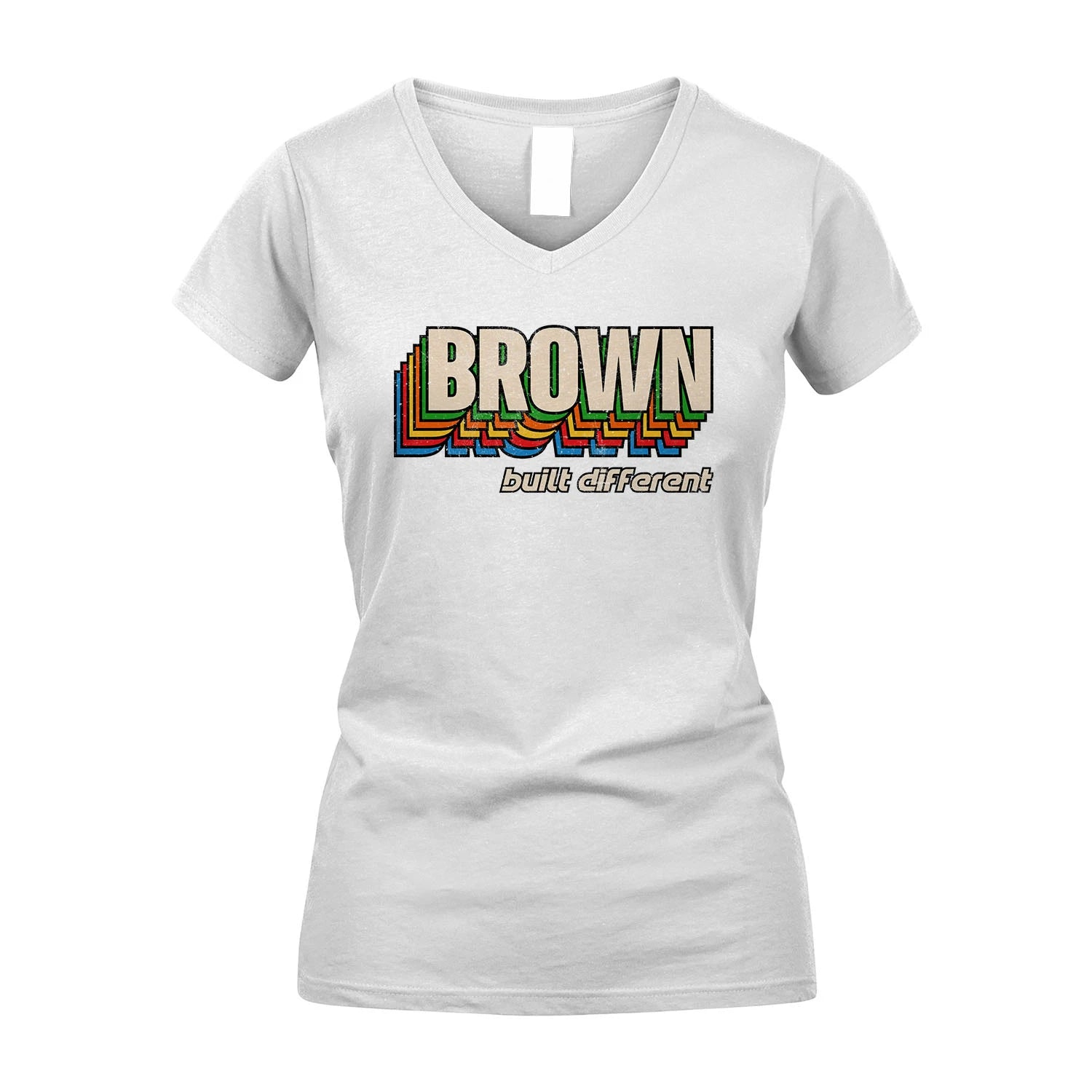 Your Name Built Different Retro Shirt BROWN M1-26