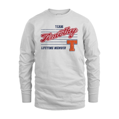 Team Your Name Lifetime Member Vintage Shirt TIMOTHY M1-24