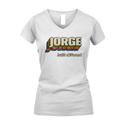 Your Name Built Different Retro Shirt JORGE M1-26
