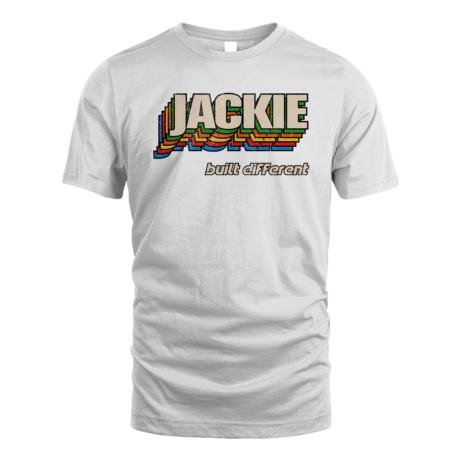 Your Name Built Different Retro Shirt JACKIE M1-26