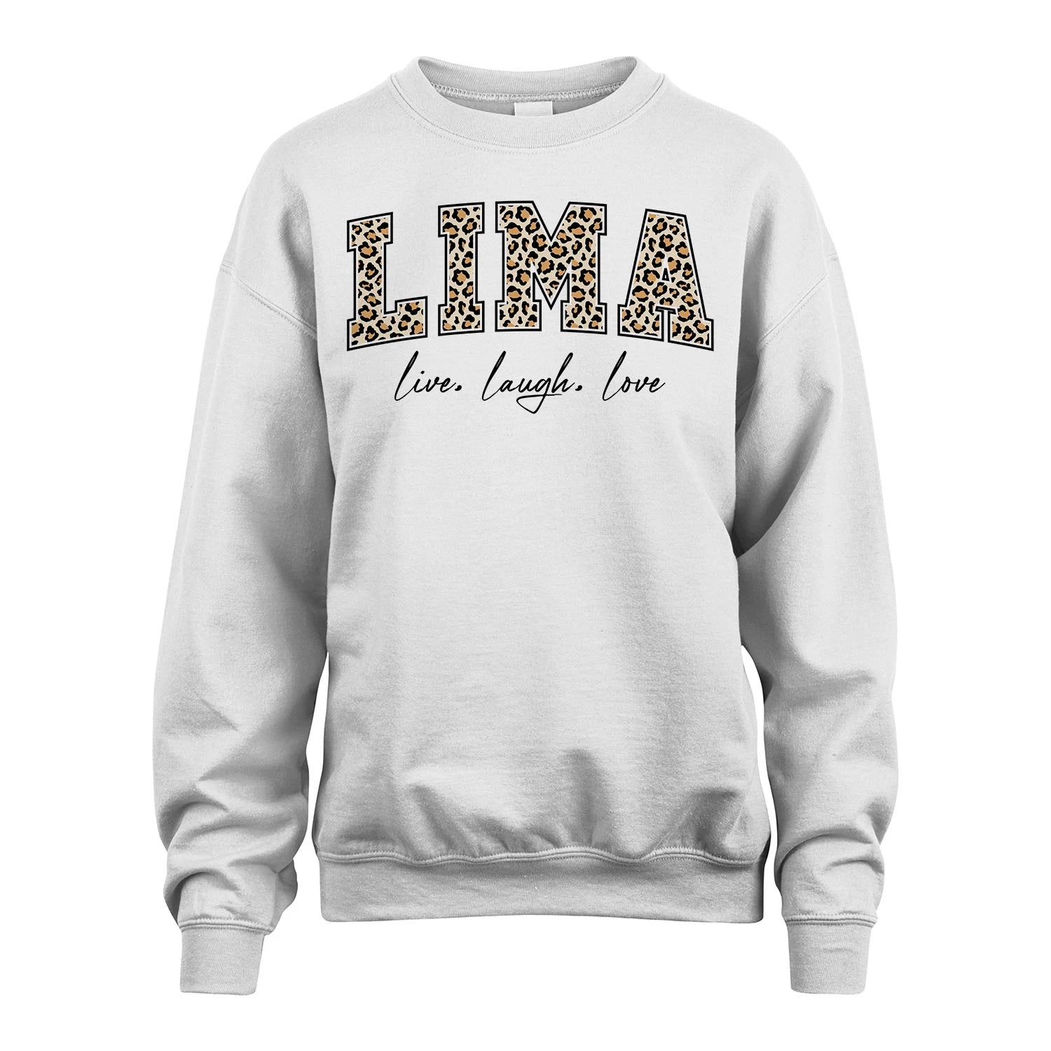 Live Laugh Love Custom Name With Leopard Pattern Shirt LIMA M1-13