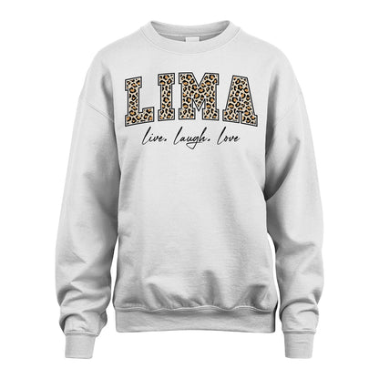 Live Laugh Love Custom Name With Leopard Pattern Shirt LIMA M1-13