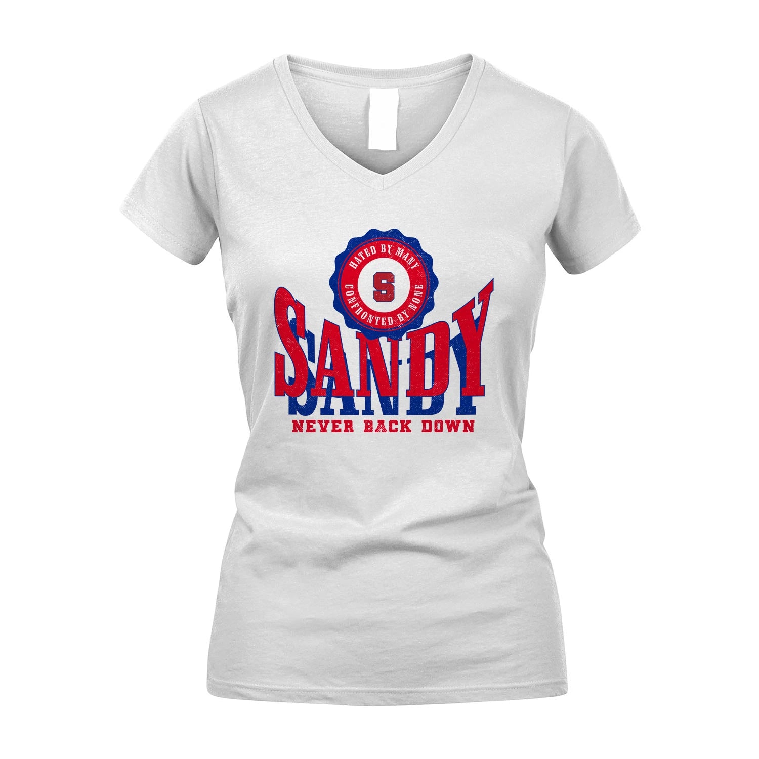 Your Name Never Back Down Shirt SANDY M1-33