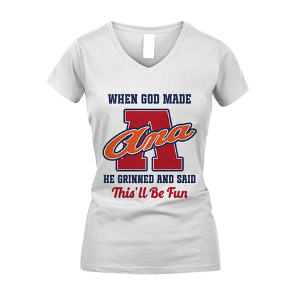 God Made Your Name Custom Shirt ANA M1-16