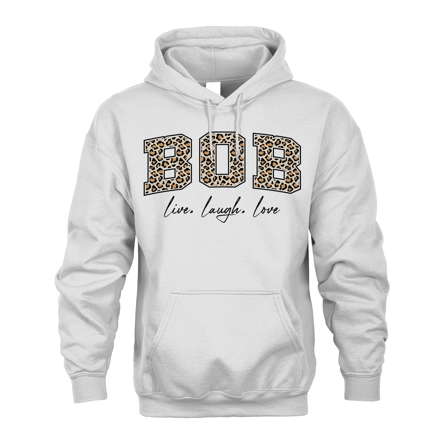 Live Laugh Love Custom Name With Leopard Pattern Shirt BOB M1-13