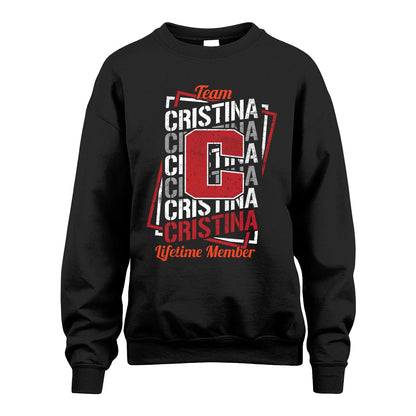 Team Your Name Lifetime Member Sporty Shirt CRISTINA M1-25
