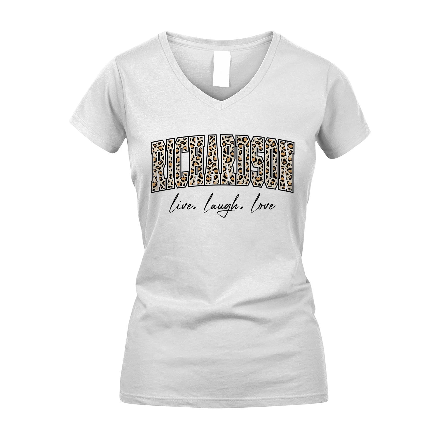 Live Laugh Love Custom Name With Leopard Pattern Shirt RICHARDSON M1-13