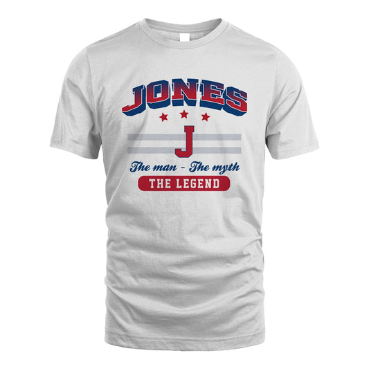 The Man The Myth The Legend With Your Name Shirt JONES M1-35