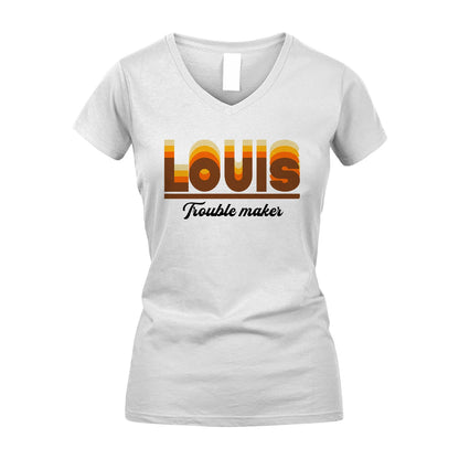 Your Name Trouble Maker Funny Shirt LOUIS M1-34