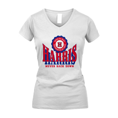 Your Name Never Back Down Shirt HARRIS M1-33