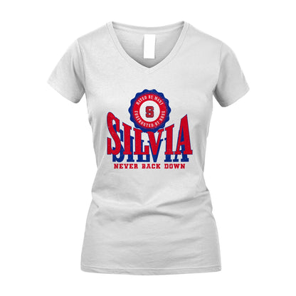 Your Name Never Back Down Shirt SILVIA M1-33