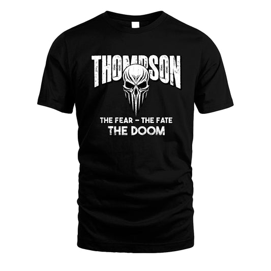 The Fear The Fate The Doom Skull Shirt THOMPSON M1-39