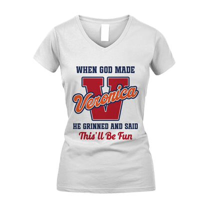 God Made Your Name Custom Shirt VERONICA M1-16