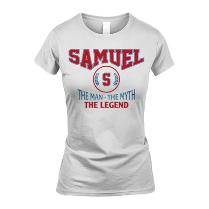 The Man The Myth The Legend Jet Style Shirt SAMUEL M1-9