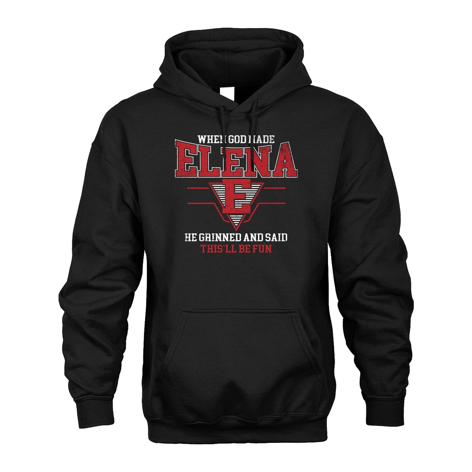 When God Made Your Name He Grinned And Said This'll Be Fun Baseball Shirt ELENA M1-29