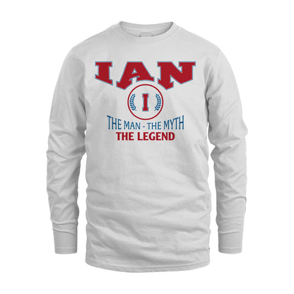 The Man The Myth The Legend Jet Style Shirt IAN M1-9