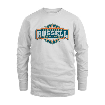 Certified Your Name Trouble Maker Shirt RUSSELL M1-36