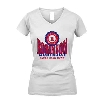 Your Name Never Back Down Shirt ROBINSON M1-33