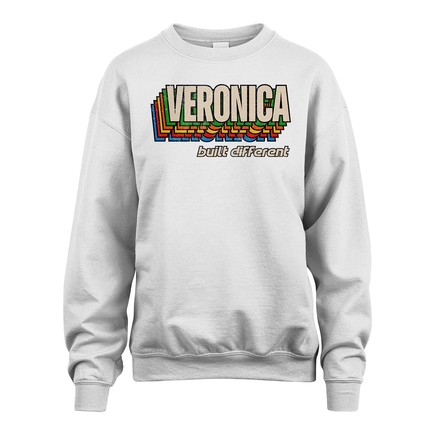 Your Name Built Different Retro Shirt VERONICA M1-26