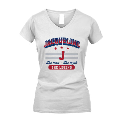 The Man The Myth The Legend With Your Name Shirt JACQUELINE M1-35