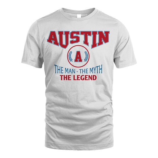 The Man The Myth The Legend Jet Style Shirt AUSTIN M1-9