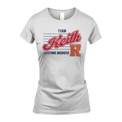 Team Your Name Lifetime Member Vintage Shirt KEITH M1-24