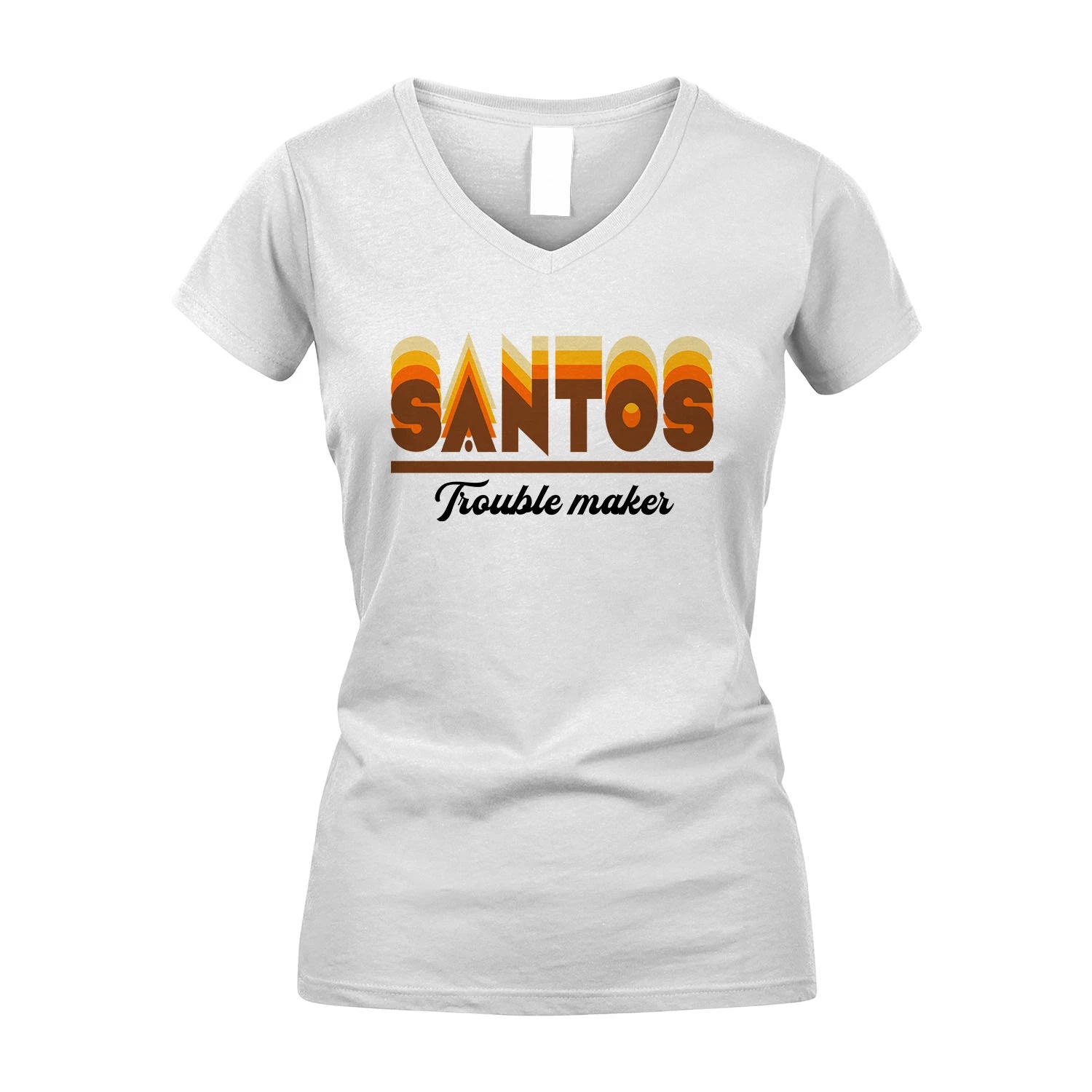 Your Name Trouble Maker Funny Shirt SANTOS M1-34