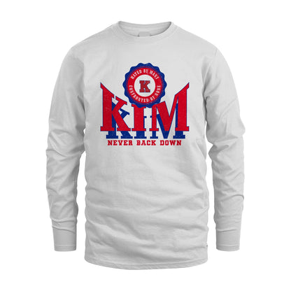 Your Name Never Back Down Shirt KIM M1-33