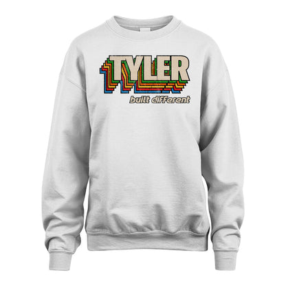 Your Name Built Different Retro Shirt TYLER M1-26
