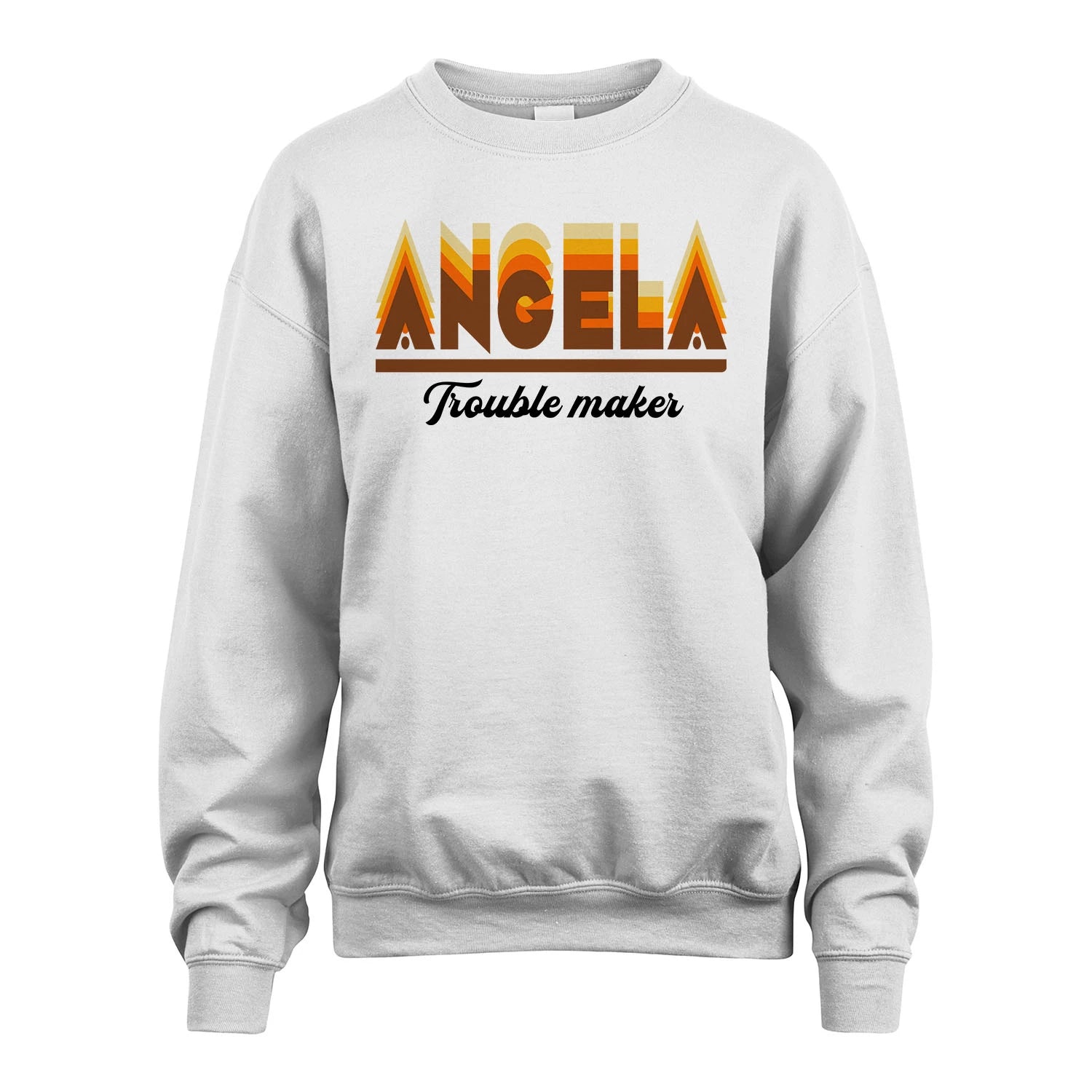 Your Name Trouble Maker Funny Shirt ANGELA M1-34