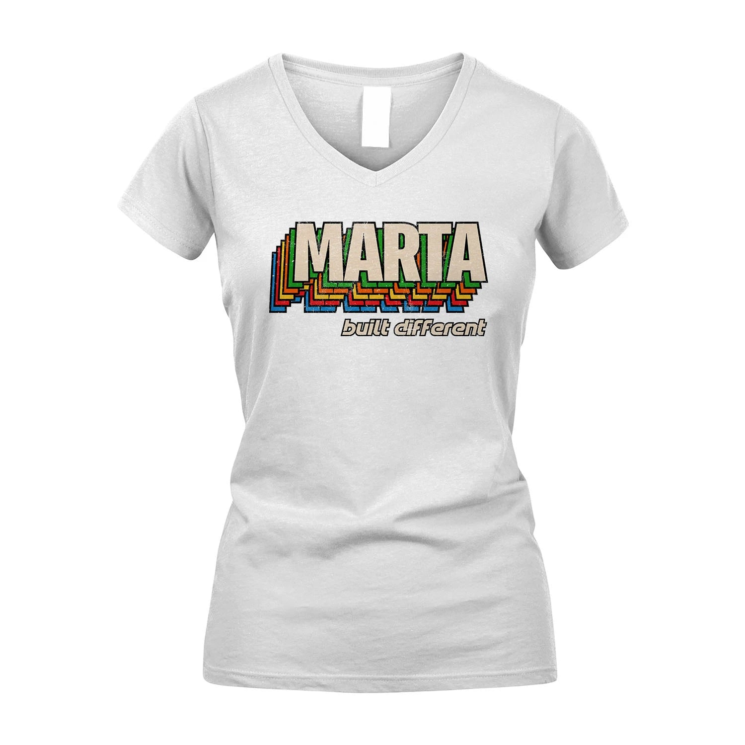 Your Name Built Different Retro Shirt MARTA M1-26
