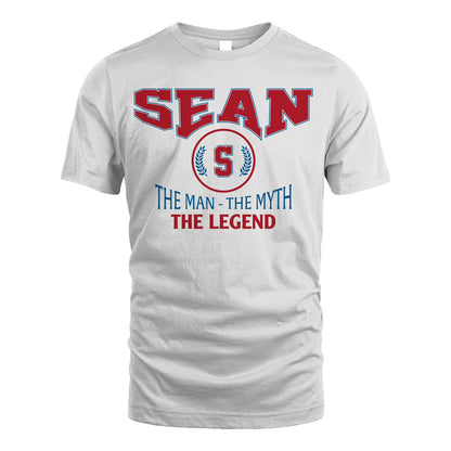 The Man The Myth The Legend Jet Style Shirt SEAN M1-9