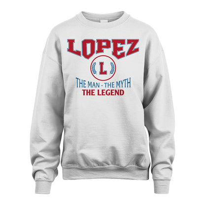 The Man The Myth The Legend Jet Style Shirt LOPEZ M1-9