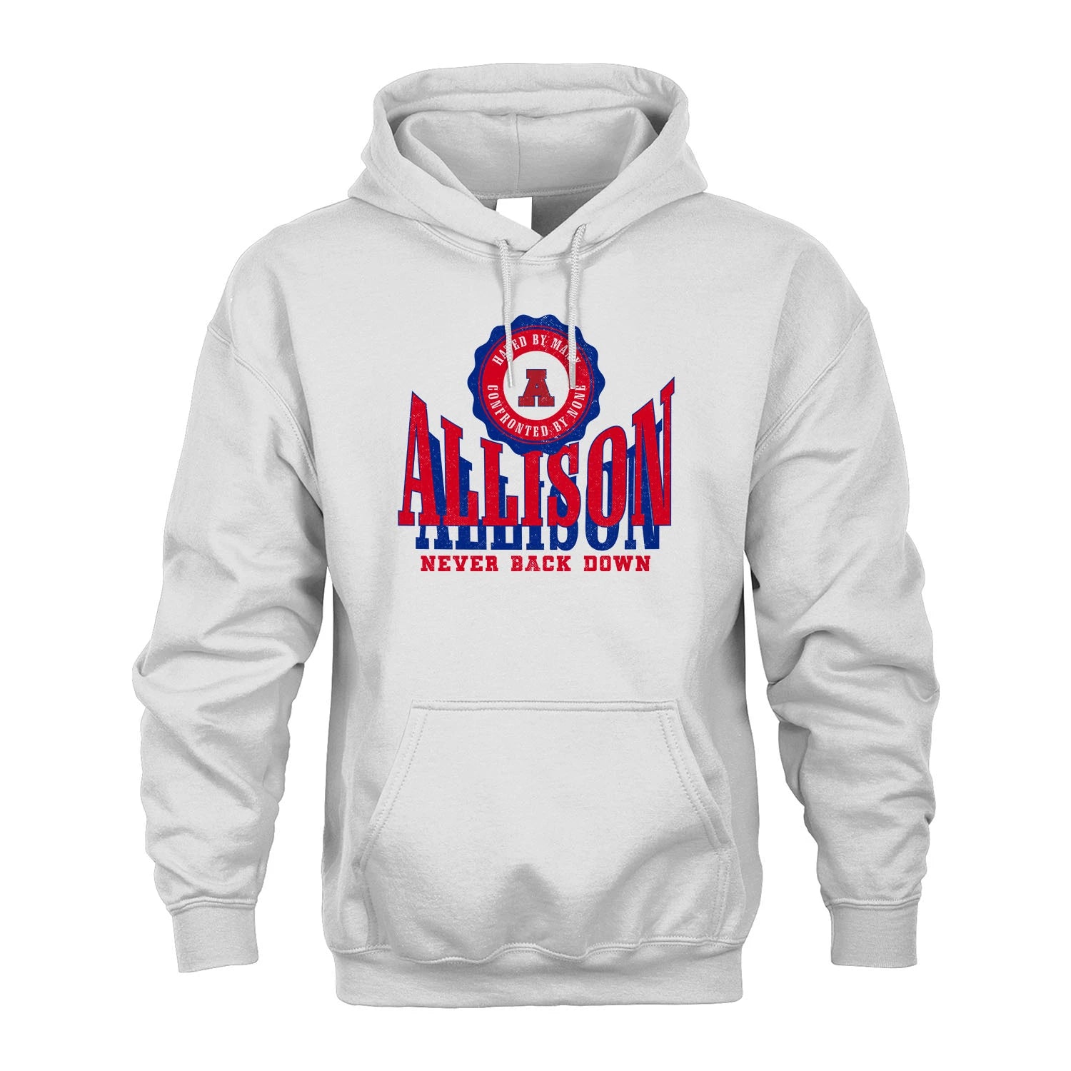 Your Name Never Back Down Shirt ALLISON M1-33