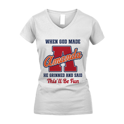 God Made Your Name Custom Shirt AMANDA M1-16