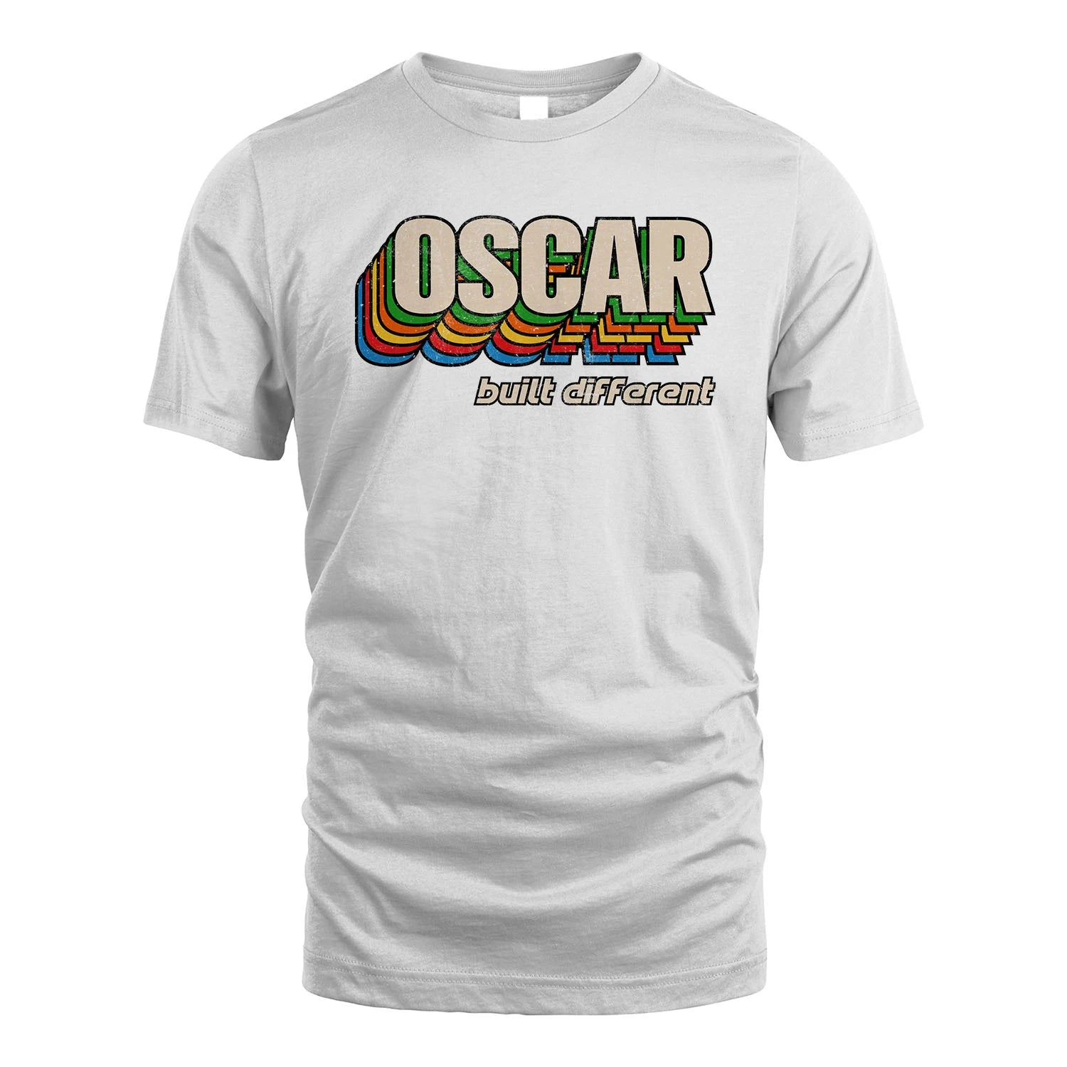 Your Name Built Different Retro Shirt OSCAR M1-26