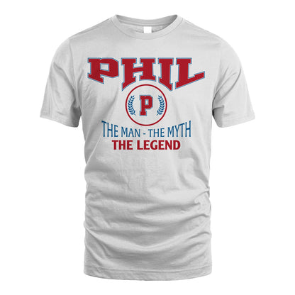 The Man The Myth The Legend Jet Style Shirt PHIL M1-9