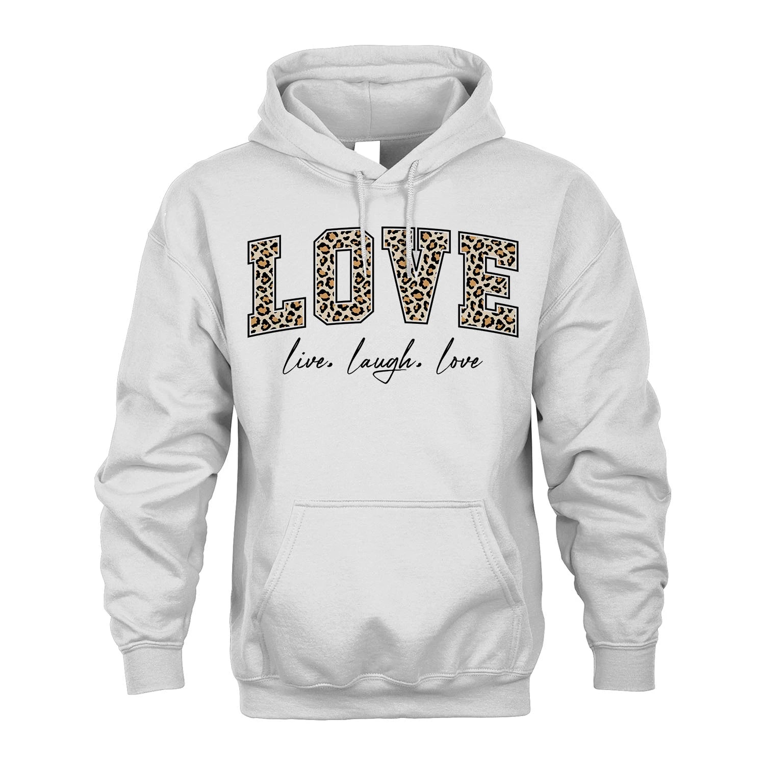Live Laugh Love Custom Name With Leopard Pattern Shirt LOVE M1-13