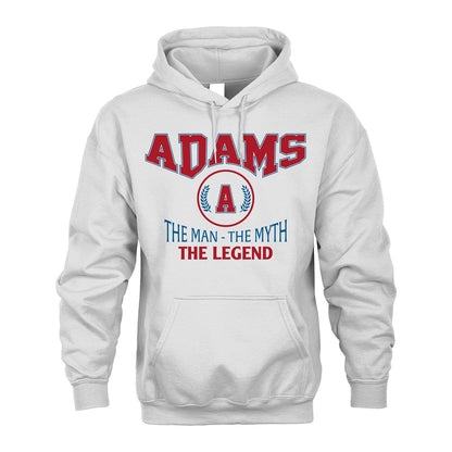 The Man The Myth The Legend Jet Style Shirt ADAMS M1-9