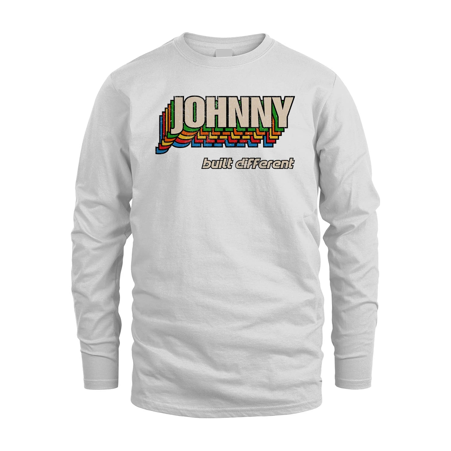 Your Name Built Different Retro Shirt JOHNNY M1-26