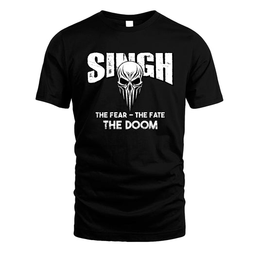 The Fear The Fate The Doom Skull Shirt SINGH M1-39