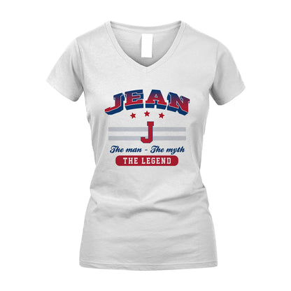 The Man The Myth The Legend With Your Name Shirt JEAN M1-35