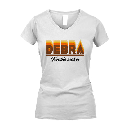 Your Name Trouble Maker Funny Shirt DEBRA M1-34
