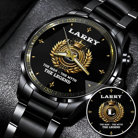 The Man The Myth The Legend Olive Crown Watch LARRY M1-W5