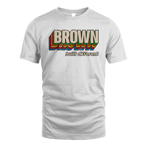 Your Name Built Different Retro Shirt BROWN M1-26