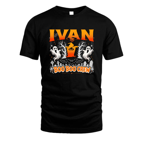 Boo Boo Crew Halloween Custom Name Shirt IVAN M1-28