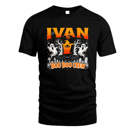 Boo Boo Crew Halloween Custom Name Shirt IVAN M1-28